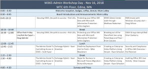 M365 Admin Schedule